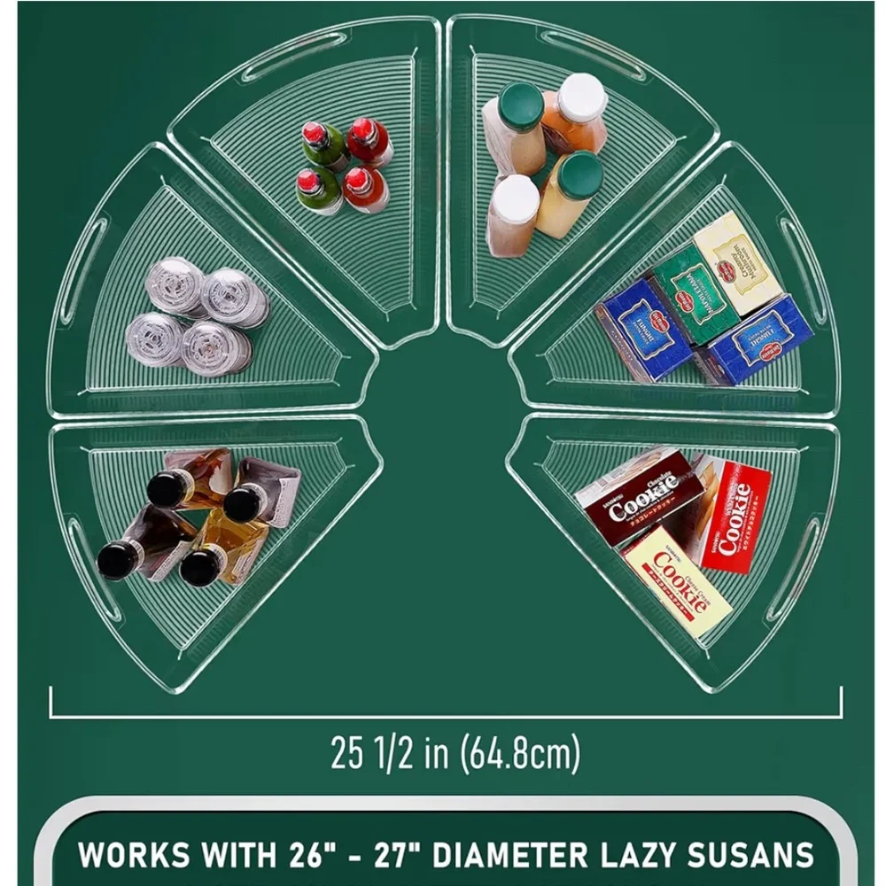 Lazy Susan Cabinet Organizer - Food Safe, BPA Free (for 26